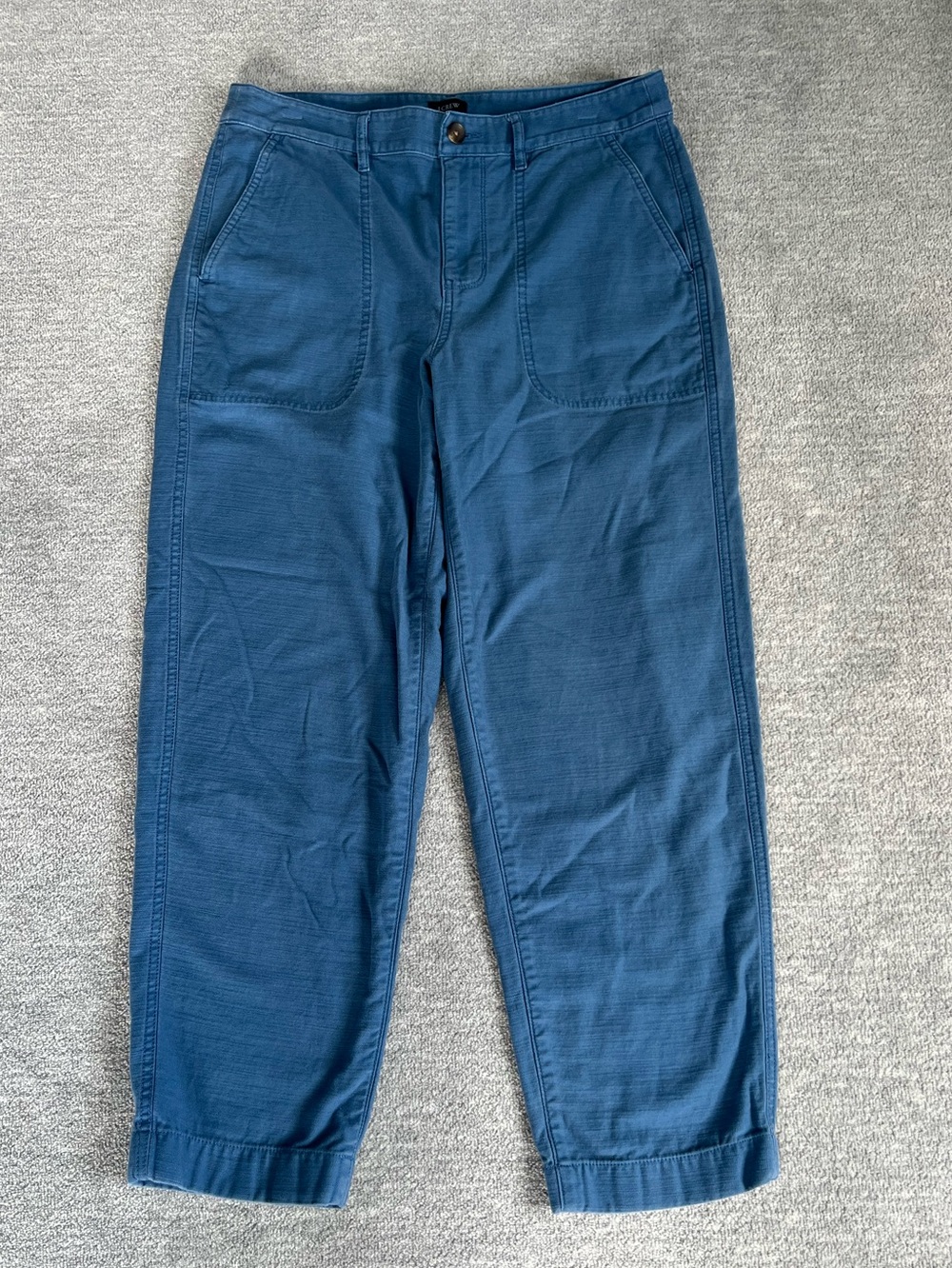 J. Crew Re-Imagined Dusty Blue Women's Cotton Pants Sz. 8
